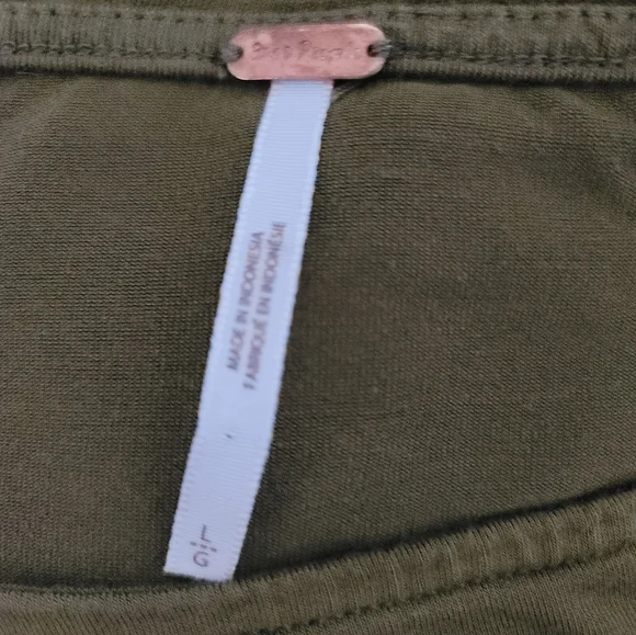 Free People Olive Asyssa Long Sleeve Jersey Maxi Wrap Dress Size Large - Picture 15 of 16